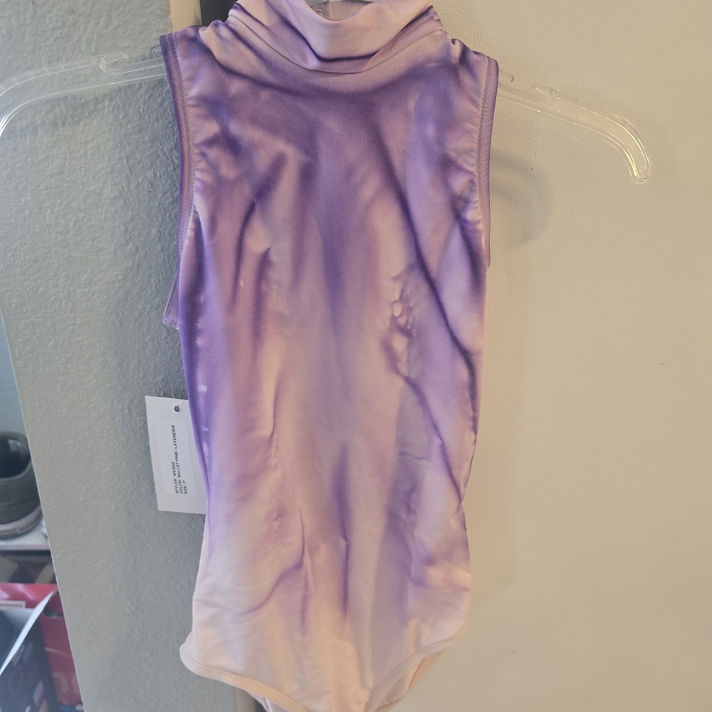 Purple and Pink Handpainted Dance Leotard